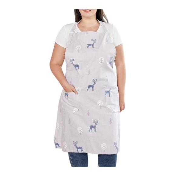 NWOT Cotton Linen Apron with Pockets - Picture 1 of 7